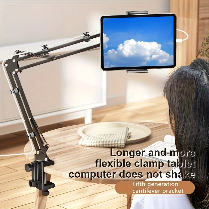 Adjustable Bed Tablet Holder Rotating Arm Mount For 4.7-13 Tablets