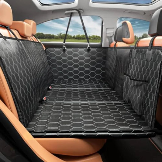 Dog Back Seat Cover With Hard Bottom Waterproof For Car SUV Truck Universal Fit Holds 400 Lbs And Extra Space