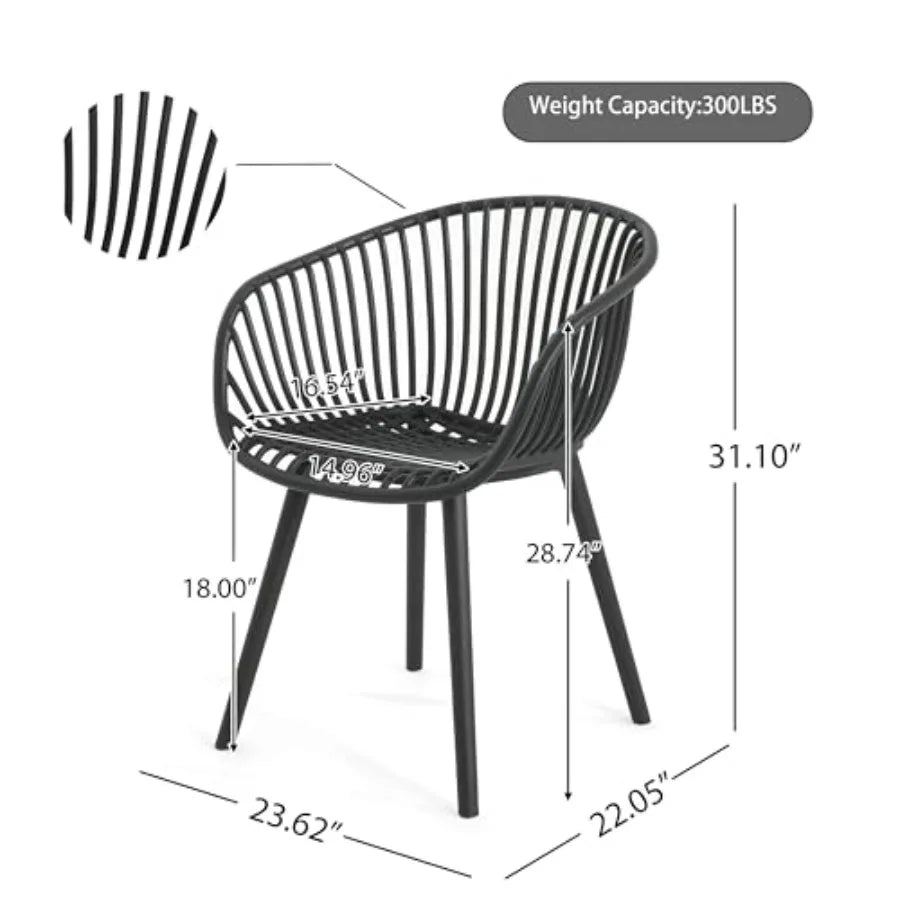 Modern Outdoor Accent Chair Set Of 2 Balcony Garden