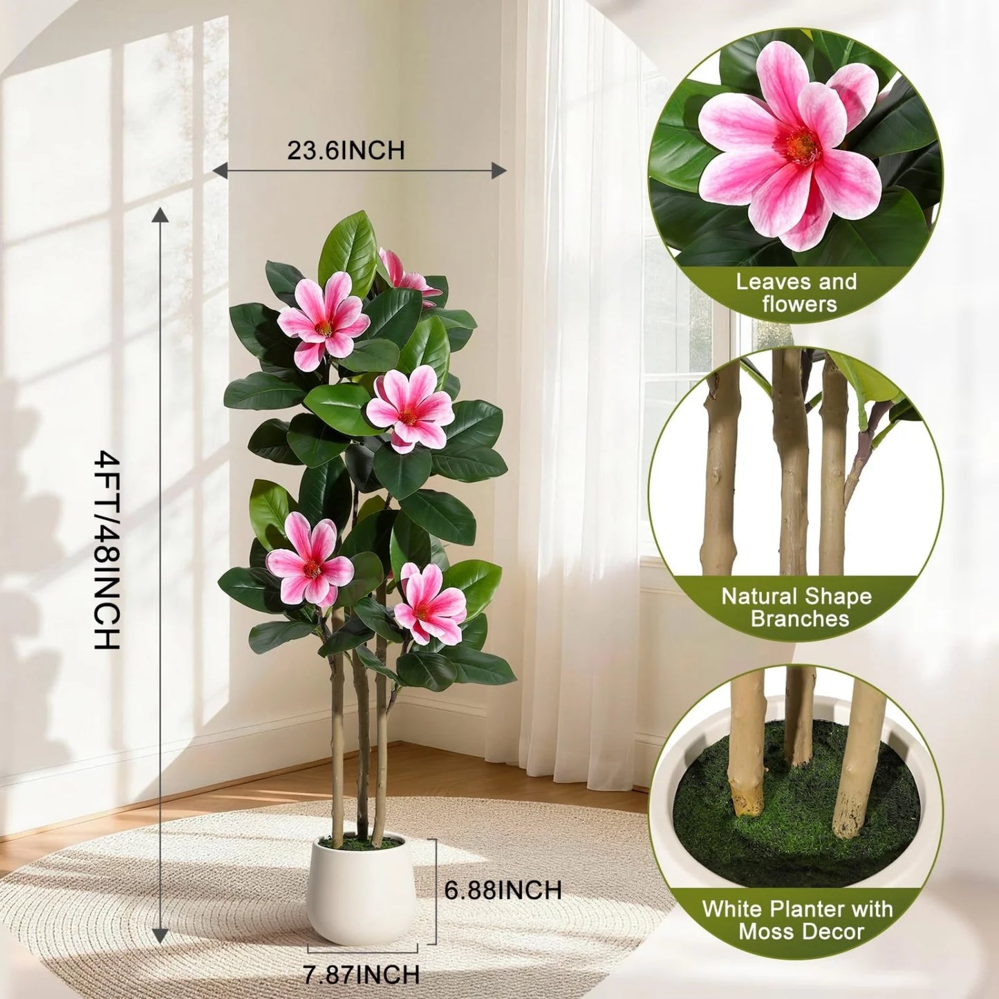 HiMISS Artificial Olive Tree With Lifelike Leaves For Home Decoration