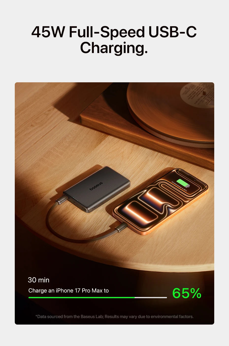 Baseus Qi2 25W Magnetic Wireless Power Bank 10000mAh PD 45W