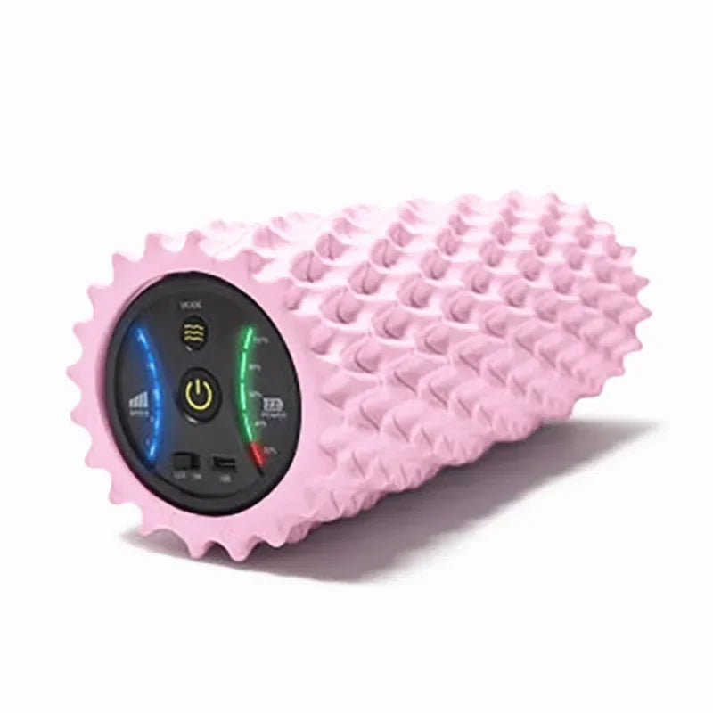 IQTEMOT Electric Yoga Column Roller With Vibration Massage 5 Speeds