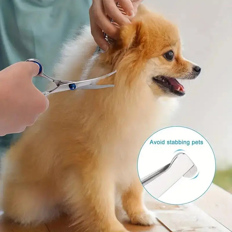 Pet Safe Stainless Steel Ambidextrous Dog Grooming Scissors Round Head