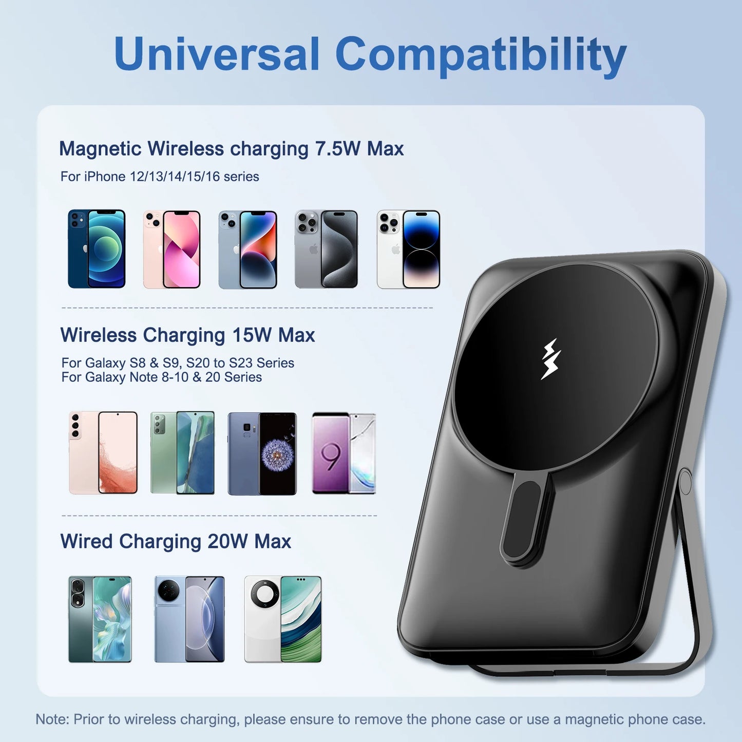 Magnetic Power Bank 10000mAh Wireless Charger for iPhone Series