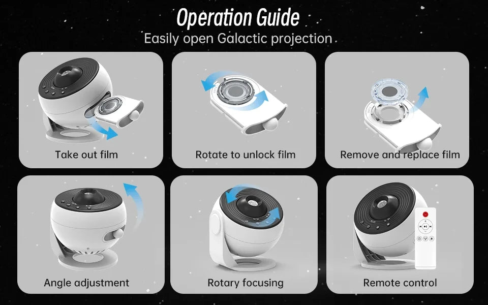 AUSYLE Galaxy Star Projector For Kids And Adults Night Sky