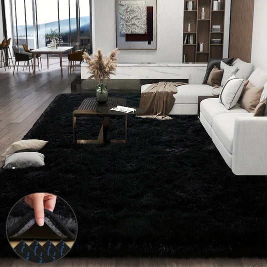 Aubusson Geometric Plush Area Rug Polyester Living Room Decor
