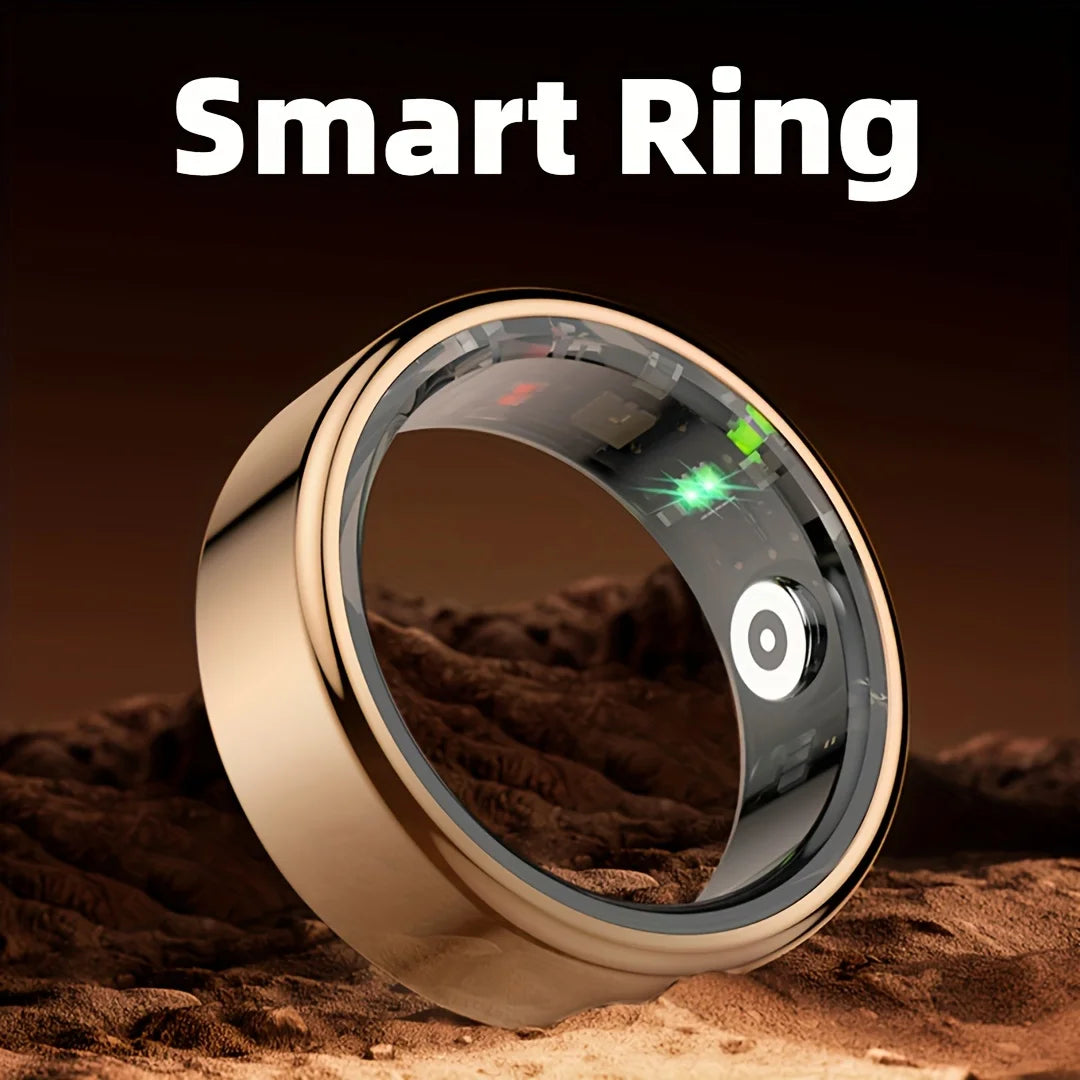 Smart Ring Health Tracker With Wireless Steps Counter Stainless Steel