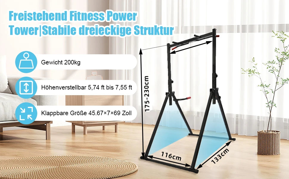 Power Tower Chin Up Dip Bar For Home Gym Equipment