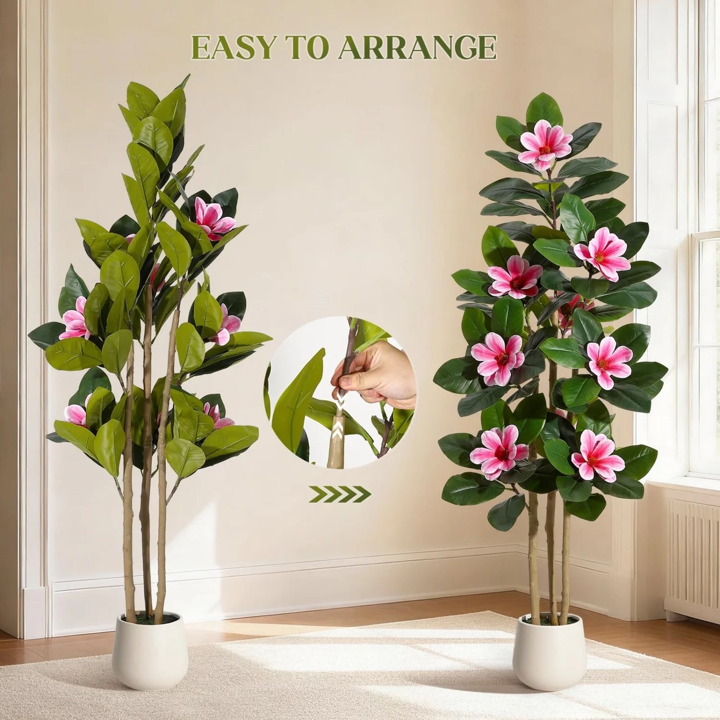 HiMISS Artificial Olive Tree With Lifelike Leaves For Home Decoration