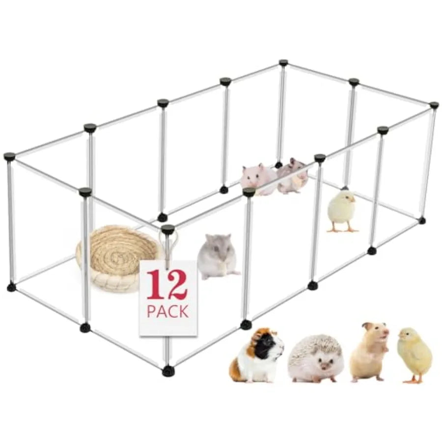 Secure Indoor Pet Playpen With Waterproof Mat For Guinea Pigs