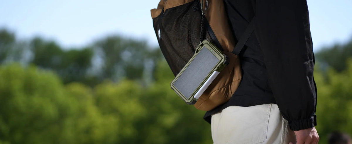 Solar Power Bank 20000mAh Built In Cables Wireless Charger