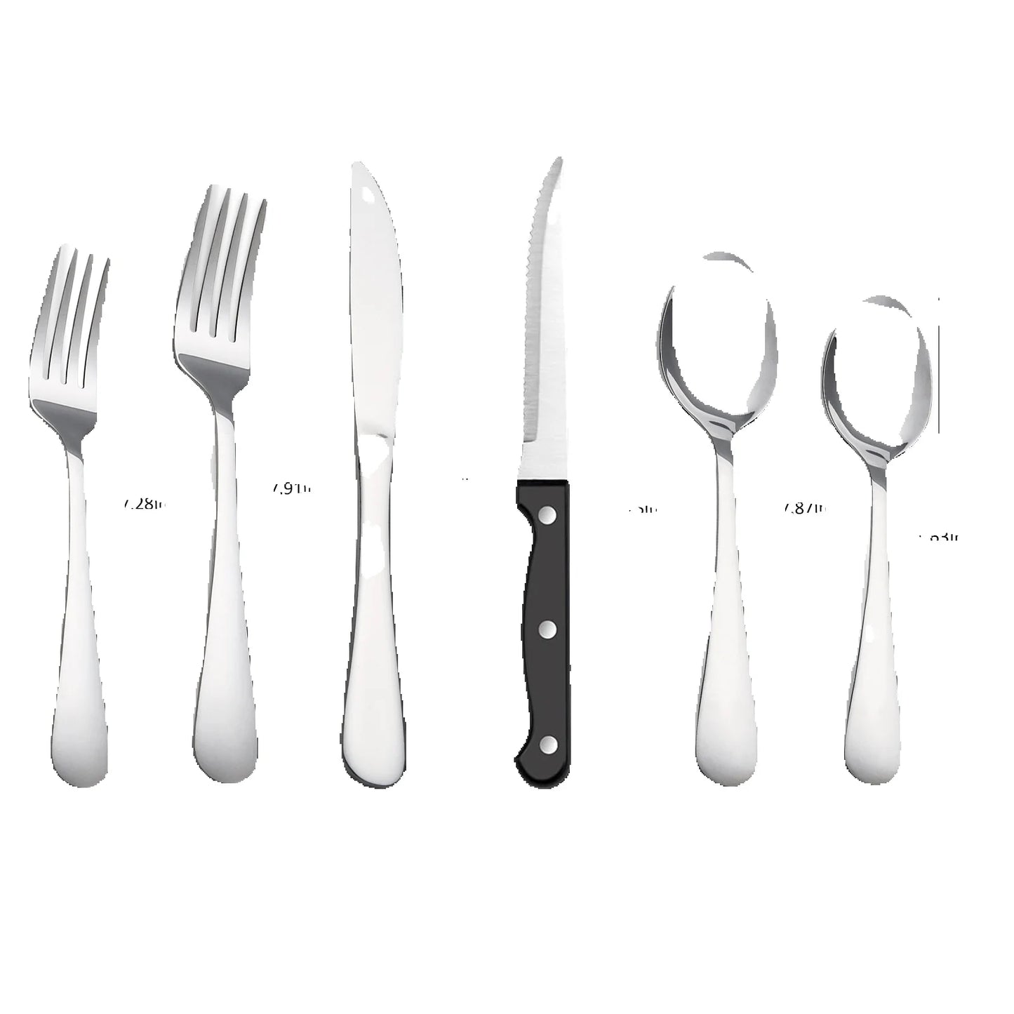 HANSMART Stainless Steel Flatware Set Knives Forks Spoons Dishwasher Safe