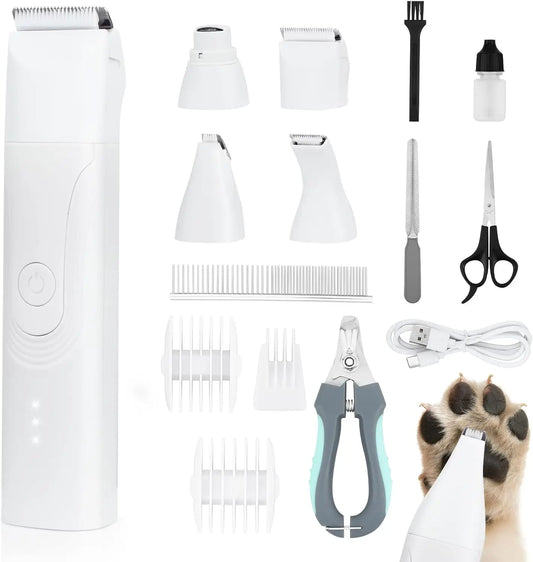 Streamline at-home grooming with your all-in-one dog trimming kit for paws, fur, and nails, delivering professional results without the mess.