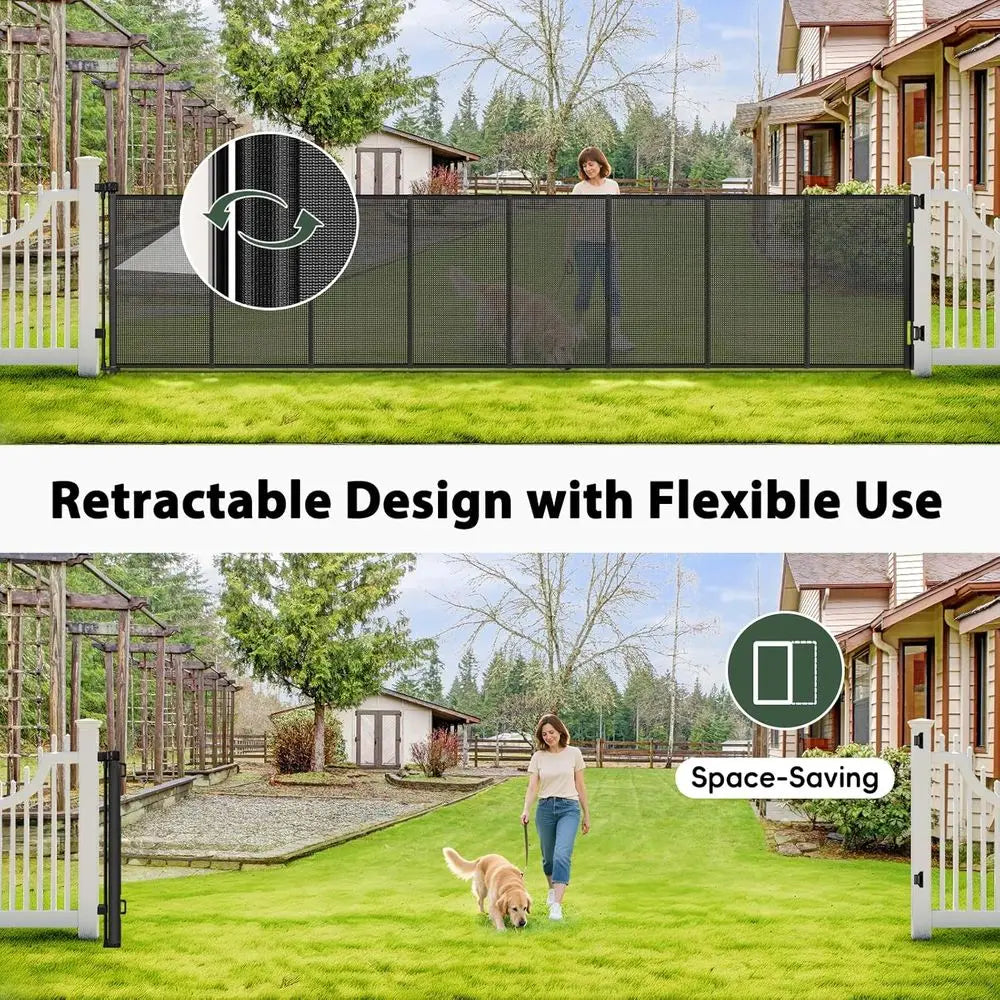 Retractable Baby And Dog Gate Extra Wide Tall Safety Barrier