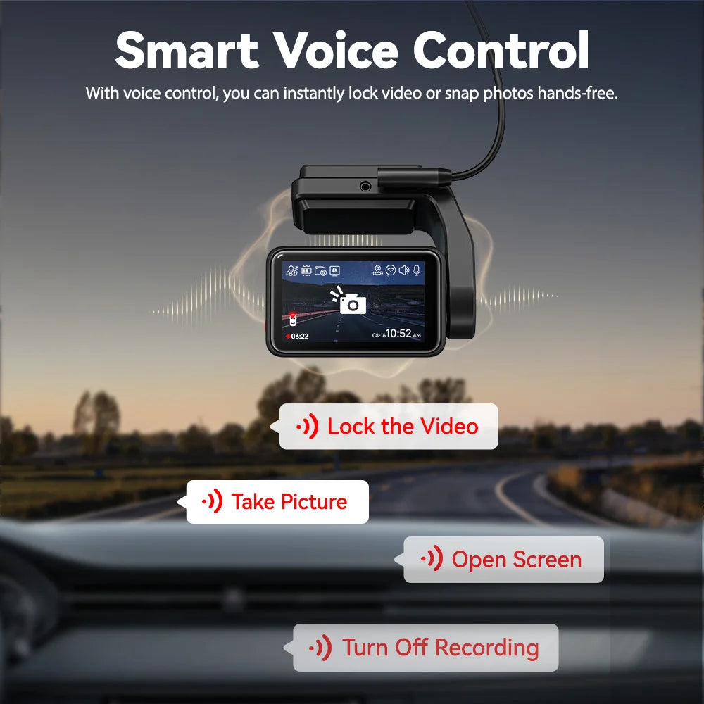 REDTIGER 4K Dash Cam Front Rear GPS WiFi NightVision