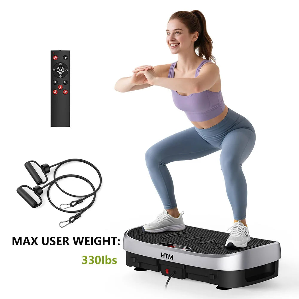 HTM Vibration Plate Trainer 330 Lbs Capacity 120 Levels Exercise