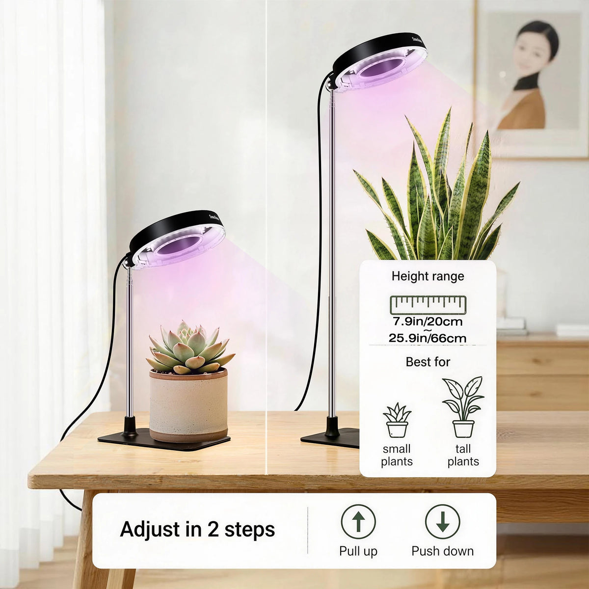 Smeileas Full Spectrum LED Plant Grow Light With Magnetic Flexible Head