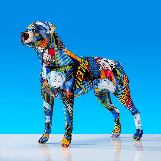 Flyuechun Rottweiler Resin Ornament For Creative Home Decoration