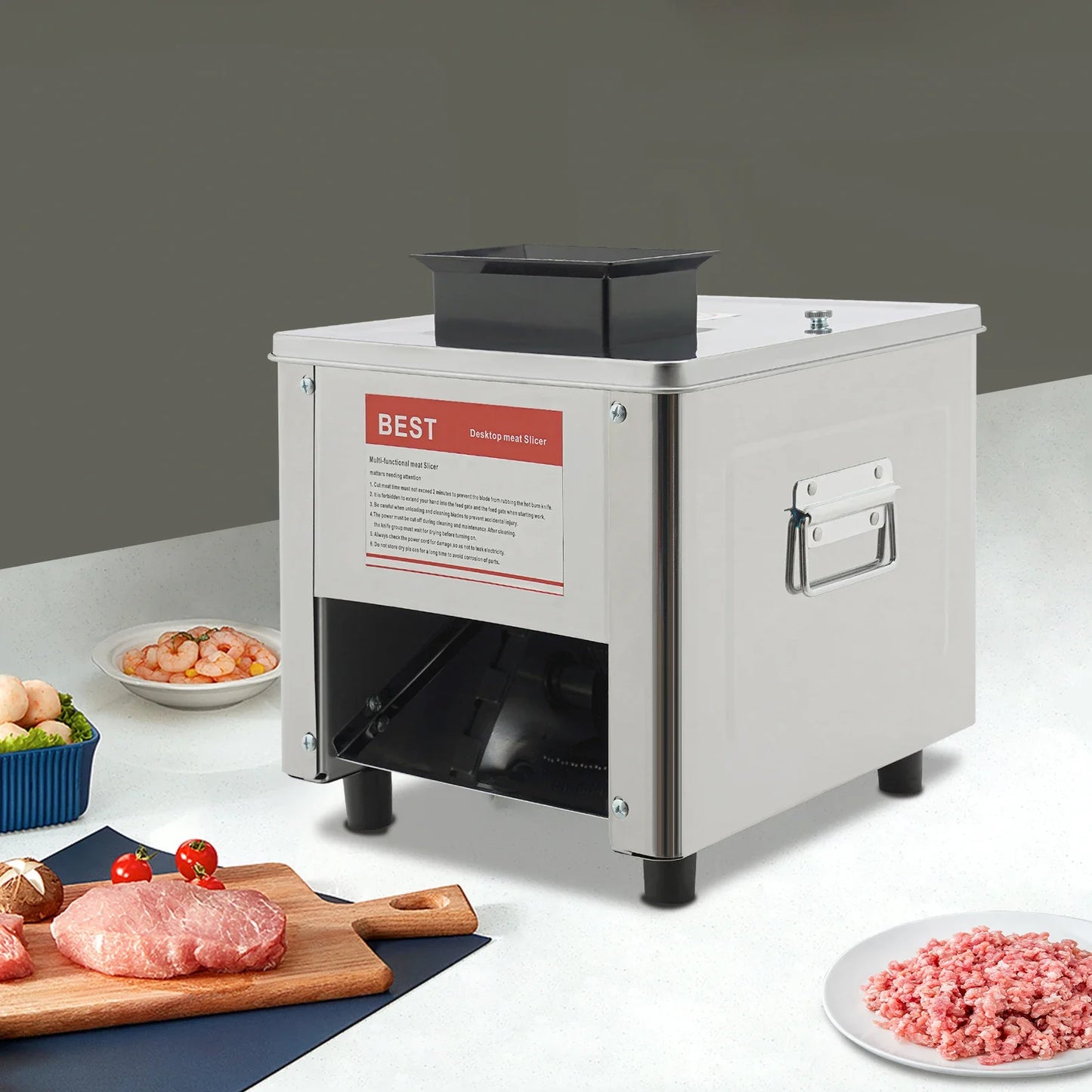 Electric Meat Cutter Machine Stainless Steel Slicer 850W 310rpm