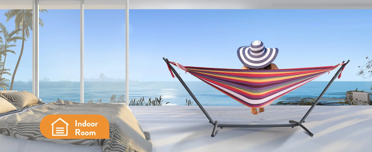 Gyroor Adjustable Outdoor Stand Hammock With Storage Bag For Relaxation