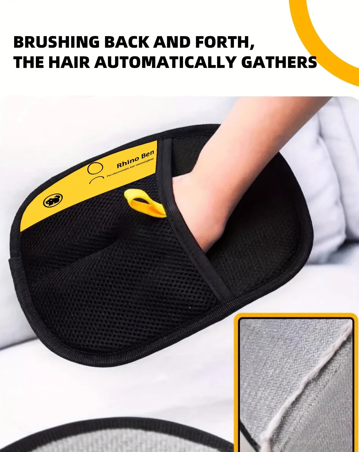 Pet Hair Removal Gloves Double Sided Cat Grooming Anti Shedding Tools