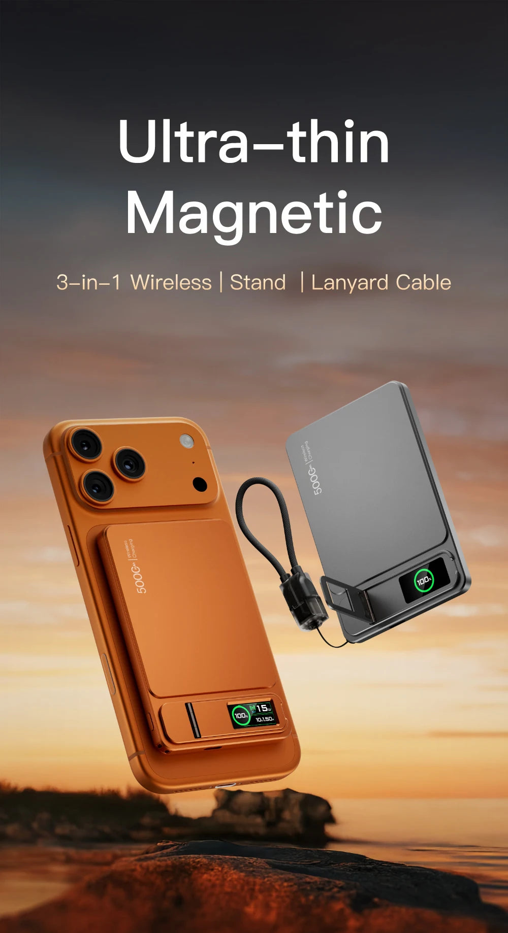 MagSafe Wireless Power Bank 20W Fast Charger With Digital Display
