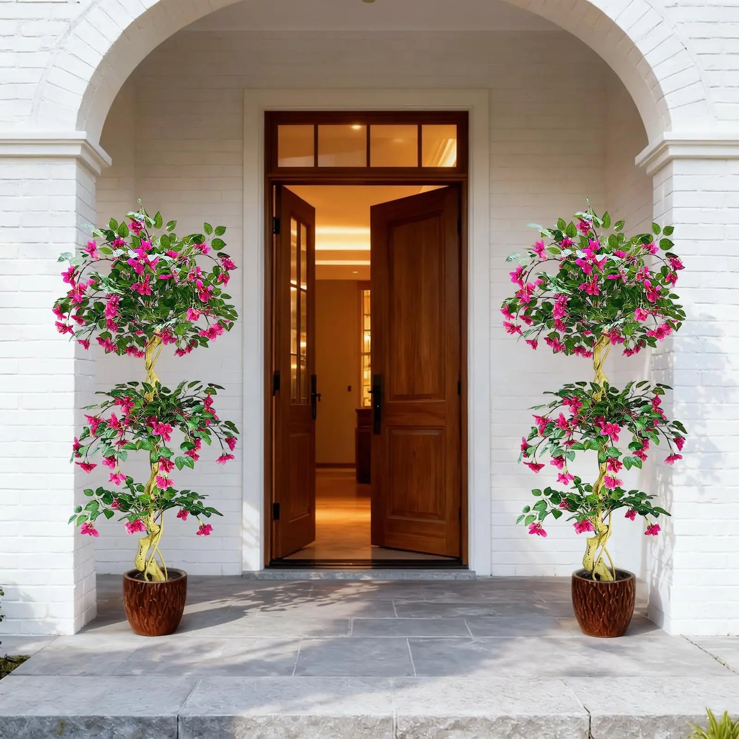 HiMISS Lifelike Bougainvillea Artificial Tree for Indoor Outdoor Decor