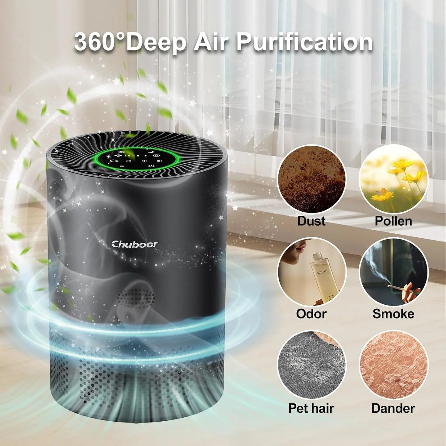 Chuboor H13 True HEPA Air Purifier For Home And Room