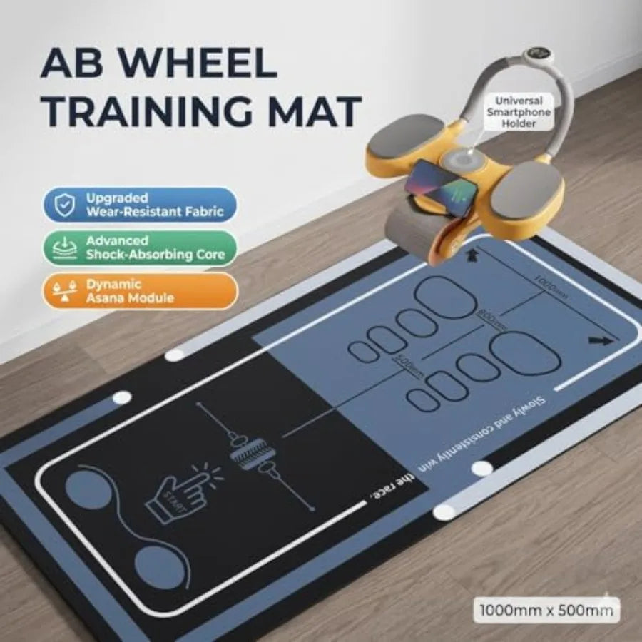 Single Wheeled Ab Roller Mat For Core And Yoga Non Slip