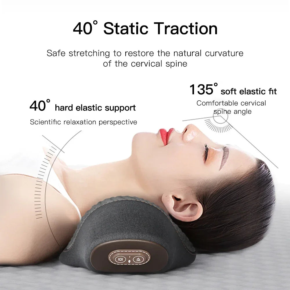 PAQIN Electric Neck Massager Pillow Heating Vibration Cervical Back Support