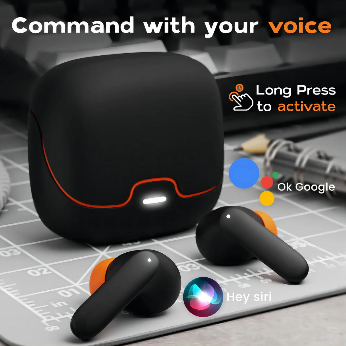 Sivir TWS Wireless Bluetooth Earphones Active Noise Cancellation Headset