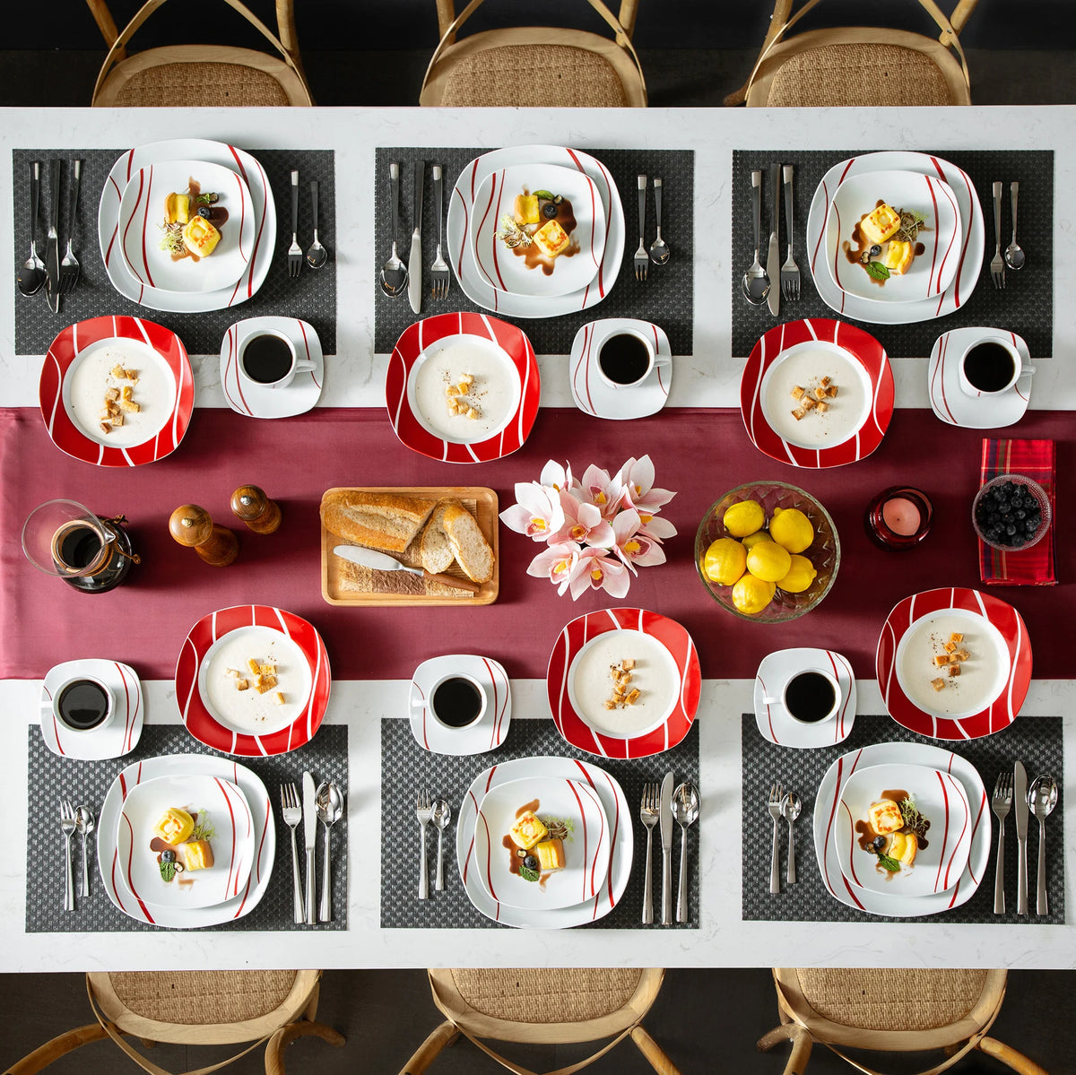 Malacasa Premium Porcelain Dinner Set With Plates And Bowls