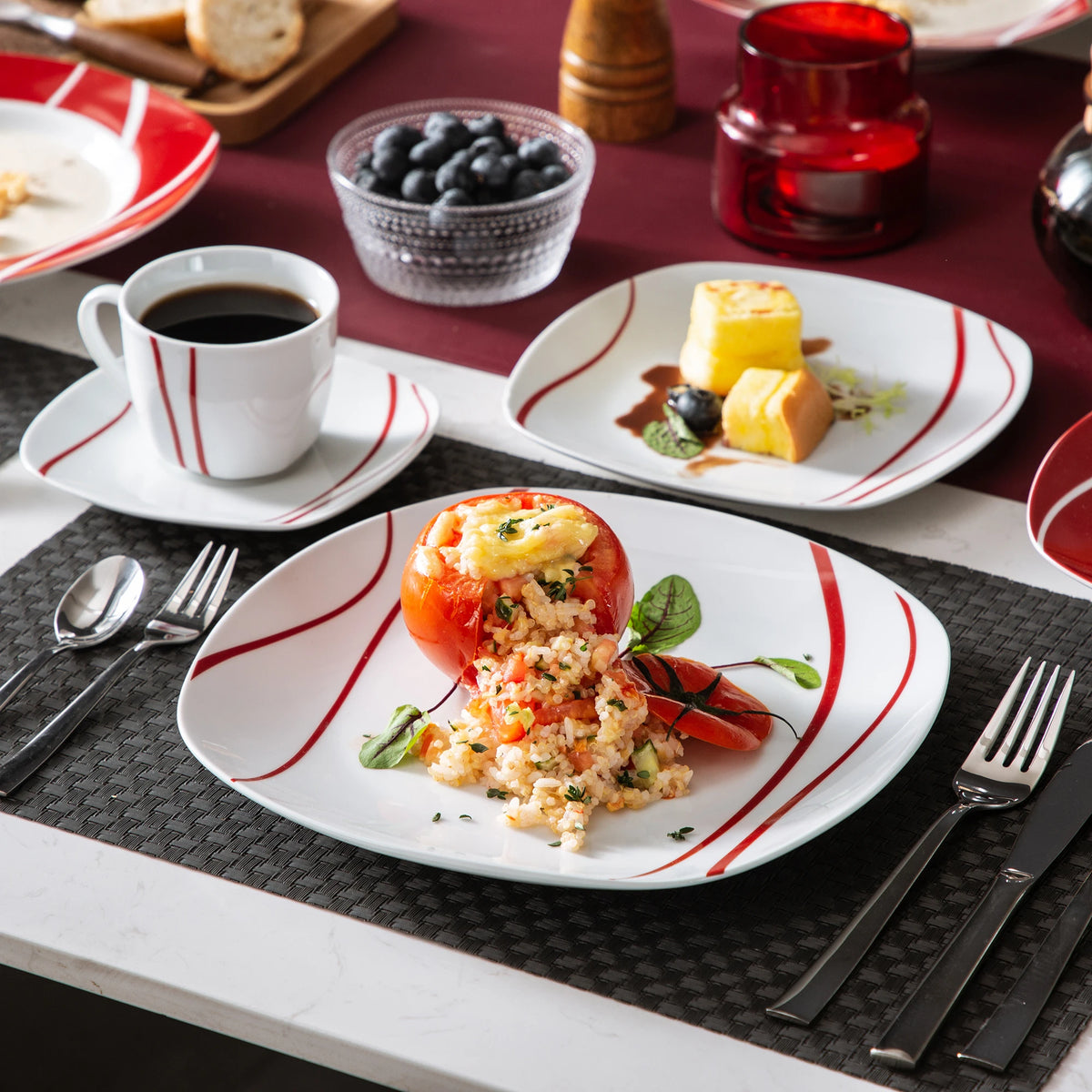 Malacasa Premium Porcelain Dinner Set With Plates And Bowls