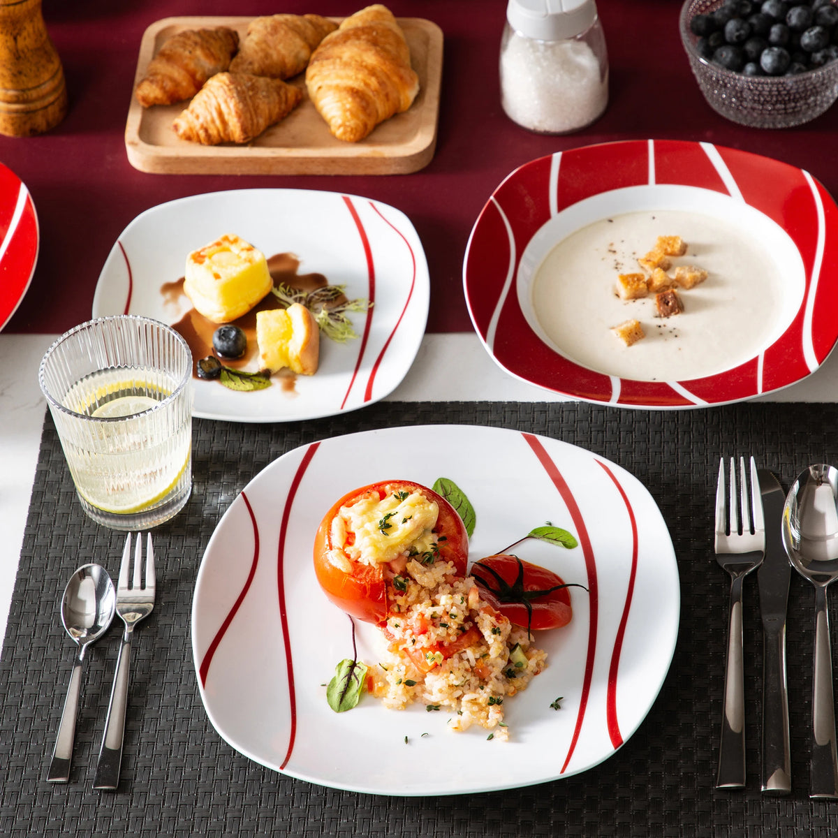 Malacasa Premium Porcelain Dinner Set With Plates And Bowls