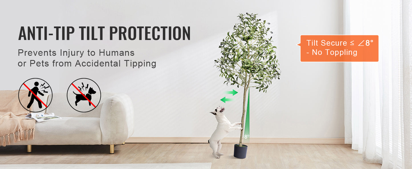SucceBuy Artificial Olive Tree Faux Plant Low Maintenance With AntiTip