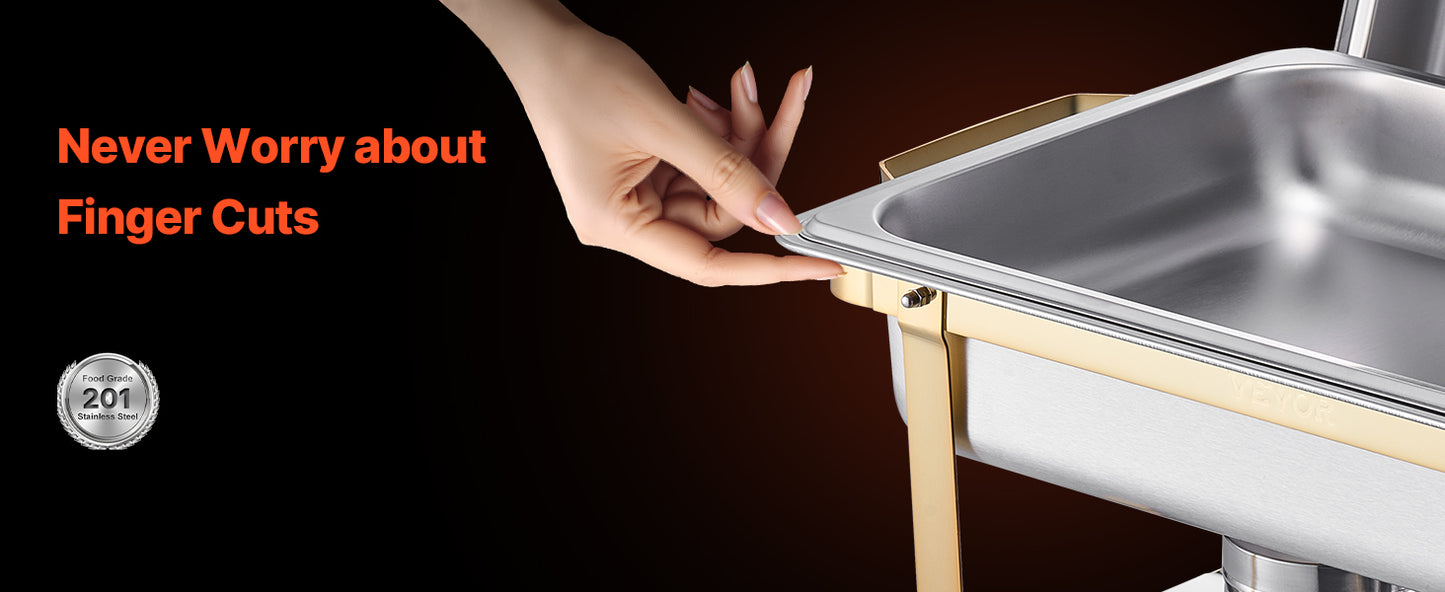 SucceBuy Chafing Dish Buffet Set Stainless Steel Server