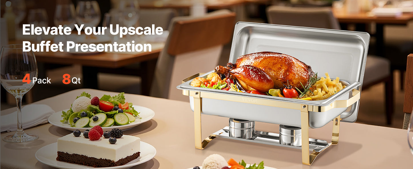 SucceBuy Chafing Dish Buffet Set Stainless Steel Server