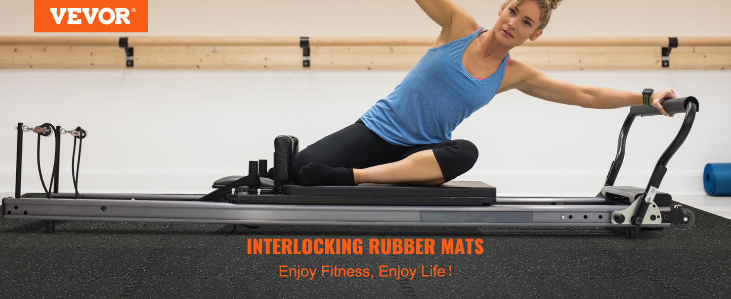 SucceBuy Interlocking Gym Floor Mats EVA Foam Rubber Top Waterproof