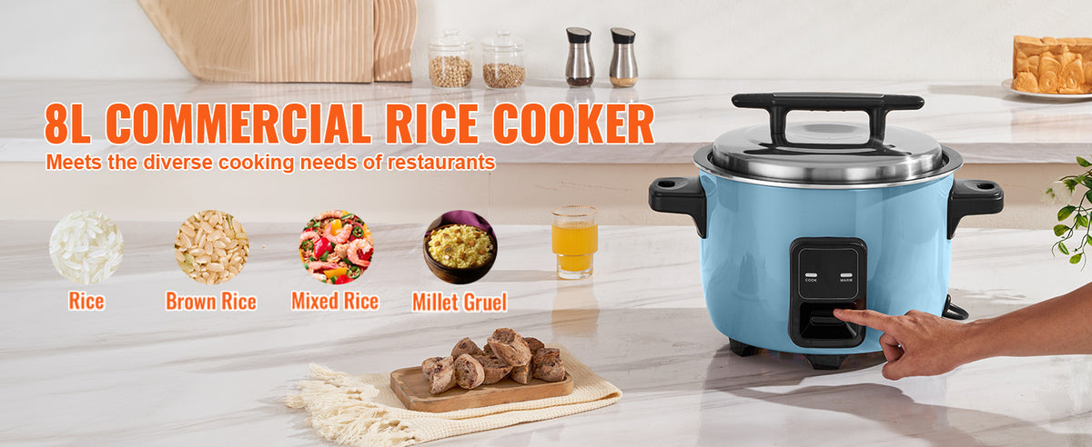 SucceBuy Commercial Rice Cooker Featuring Aluminum Nonstick Pot